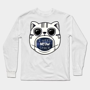 I Need Meow Space Astronaut Helmet Long Sleeve T-Shirt